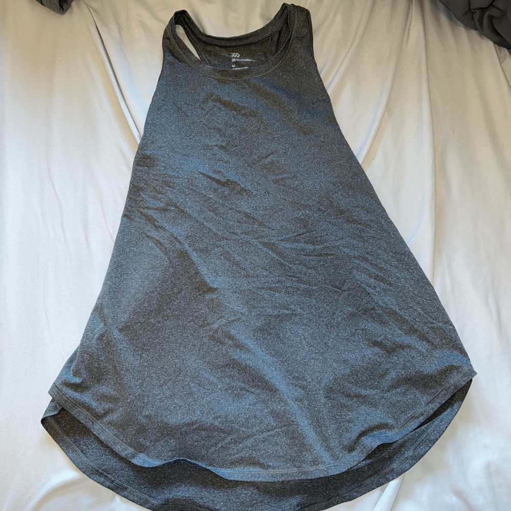 all in motion grey workout tank
